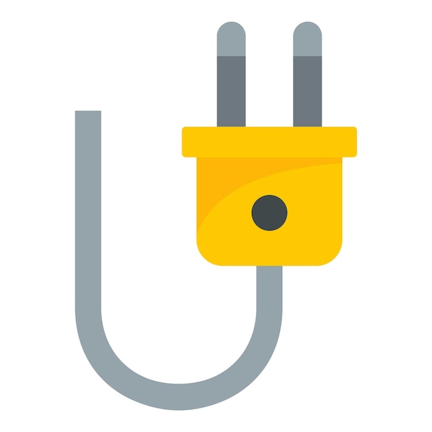 Stekker pictogram Vlakke afbeelding van stekker vector pictogram voor webdesign