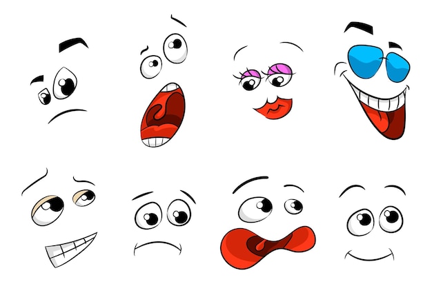 Stel emoji sjabloon emotie collectie ontwerp elementen