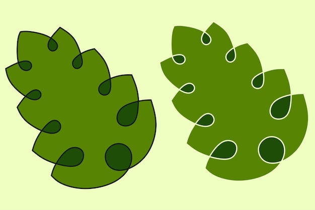 Stel groene bladeren vectorillustratie in