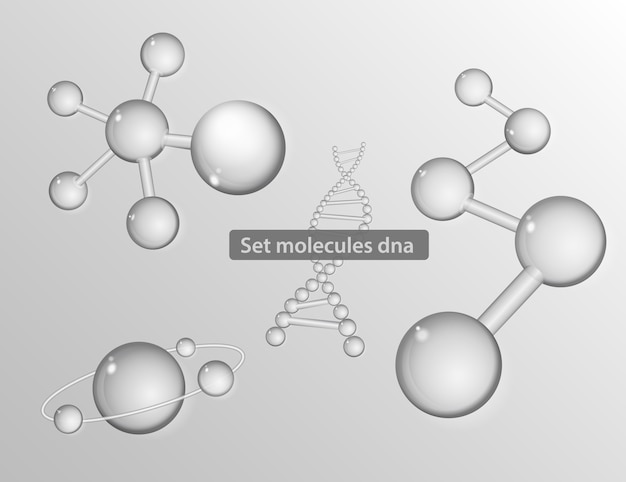 Vector stel moleculen in op dna