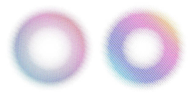 Stel ontwerp element cirkel geïsoleerde vet vector kleuren gouden ring van Abstracte gloed golvende strepen van vele glinsterende draaikolk gemaakt met behulp van Blend Tool Vector illustratie EPS10 voor uw presentatie