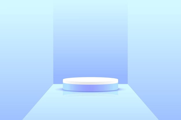 Stel paars blauw violet 3d-object cilinder voetstuk podium weergave gradiëntkleur minimale scène in