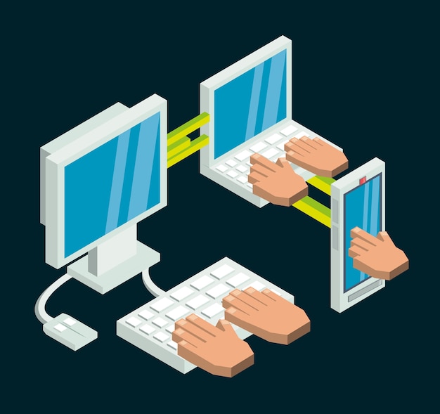 stelt isometrische communicatietechnologietools in