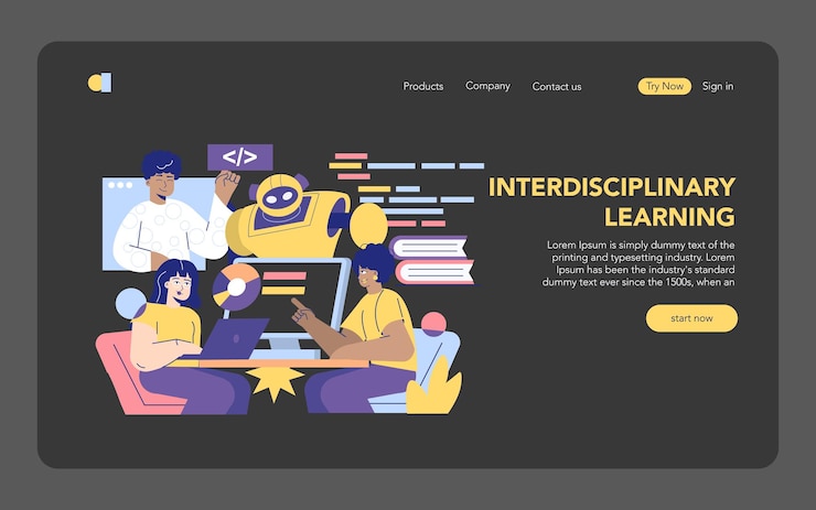 Vector stem education flat vector illustration