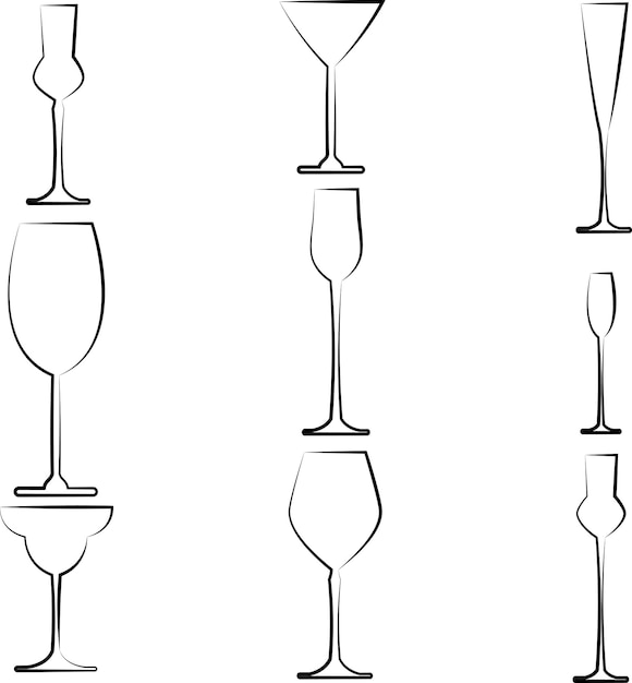 Vector stemware abstract