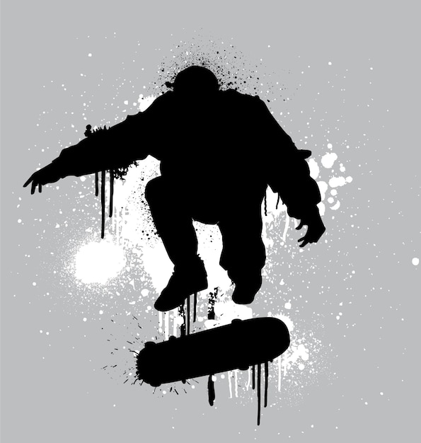 Stencil skater vector image