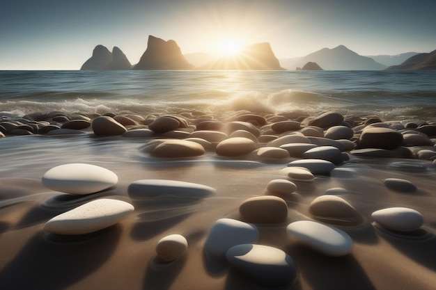 Vector stenen op het strand