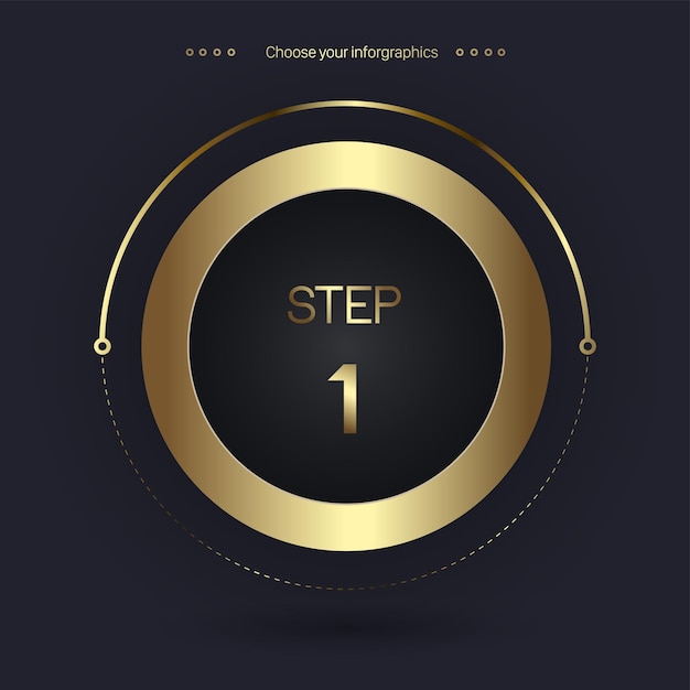 Step 1 Luxury number option for Premium multipurpose Infographic Vector template an element