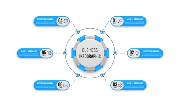 Шаговая бизнес-инфографика для бизнес-презентации.