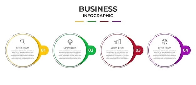 Step business infographic element