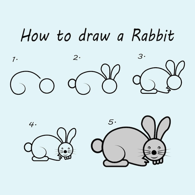 How to Draw an Easter Bunny - Easy Drawing Tutorial For Kids