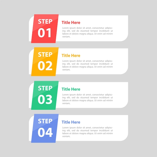 step by step Infographic template design