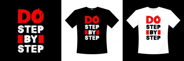 Do step by step typography t-shirt design