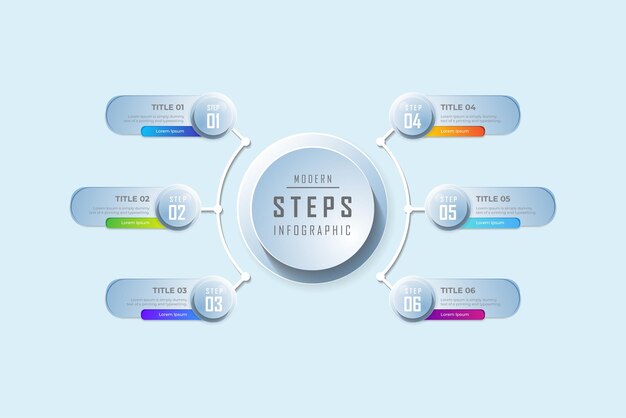 Vector step infographic template design