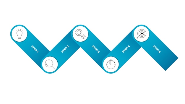 Passo infografica illustrazione vettoriale creative infografica oggetto vettore