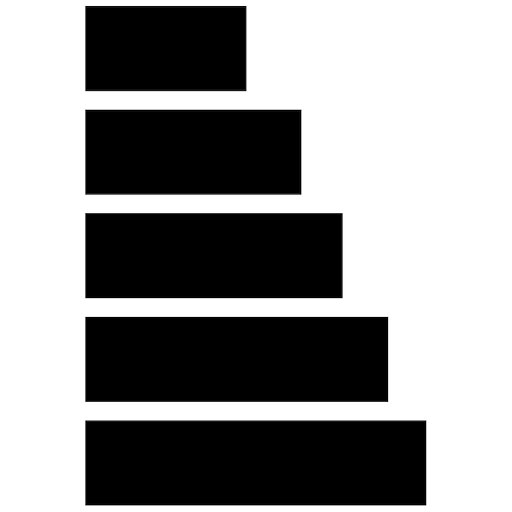 Vector step pyramid vector illustration