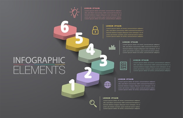 Step up of business successful concept infographic vector