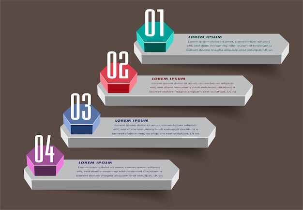 Aumentare il vettore di infografica scala concetto di successo aziendale