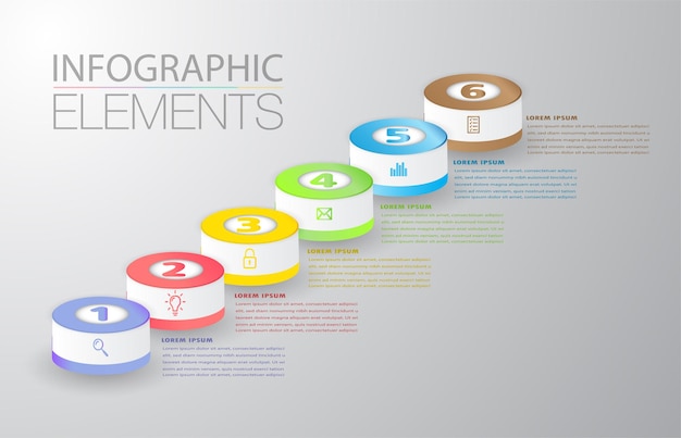 비즈니스 성공적인 개념 계단 인포 그래픽 벡터의 단계