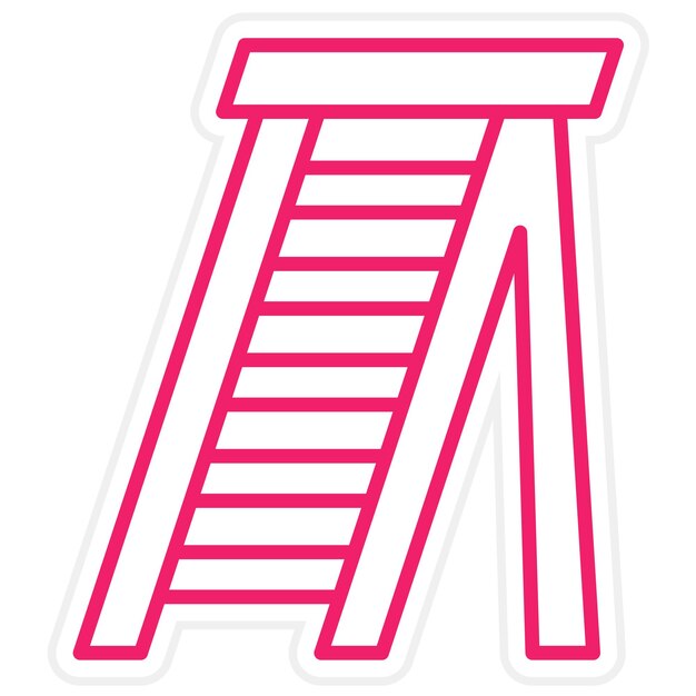 Vector stepladder icon style