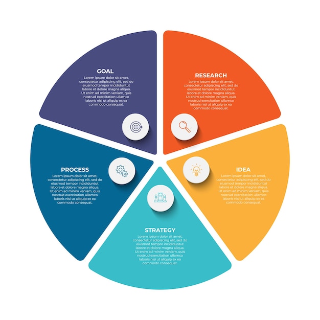 Steps business data visualization timeline process infographic template design with icon