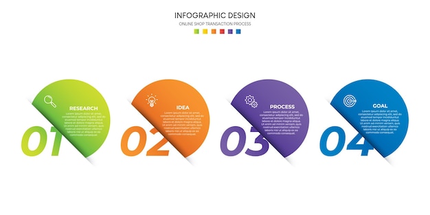 Steps business data visualization timeline process infographic template design with icons