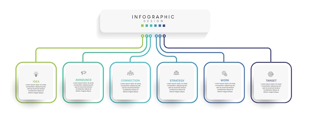 단계 비즈니스 데이터 시각화 타임 라인 프로세스 아이콘으로 infographic 템플릿 디자인