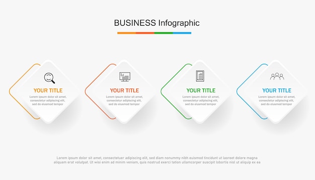 Vector steps business data visualization timeline process infographic template design