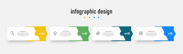 단계 비즈니스 디자인 infographic 템플릿