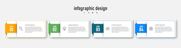 Steps business design infographic template