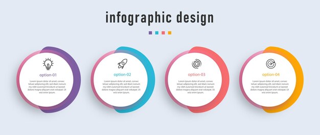 Passi infografica aziendali premium