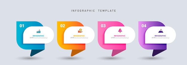 Steps business infographics template