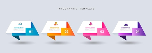 Modello di infografica aziendale di passaggi