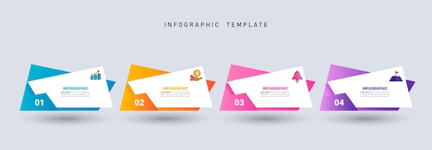 Steps business infographics template