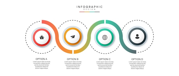 Steps business timeline infographic template design