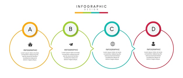 Steps business timeline process infographic template design with icons