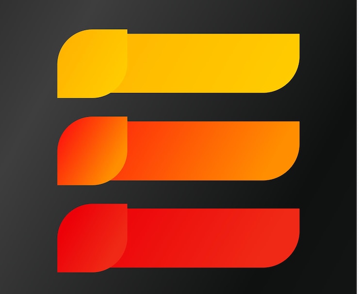Vector steps button vector illustration. autumn color infographic elements. modern ui design element template. vectors on black gradient background