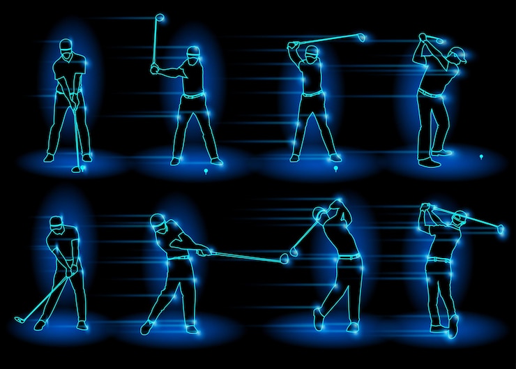 Vector steps of the golf swing