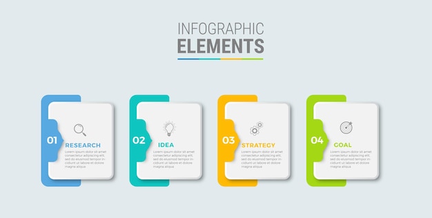 Vector steps infographic design