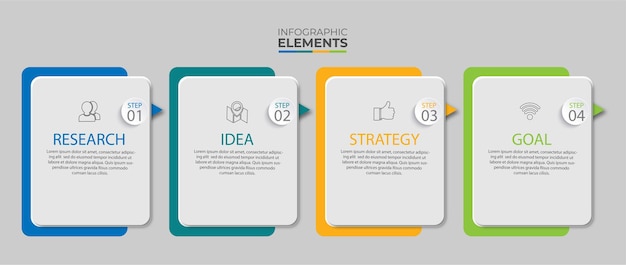 Steps infographic design