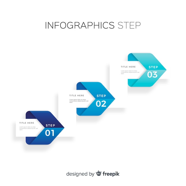 벡터 단계 infographic