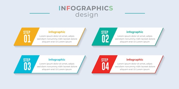 Steps infographics template design