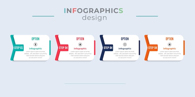 Steps infographics template design