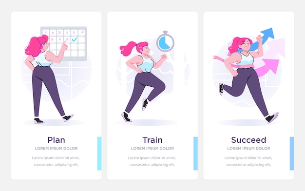 Steps for success. sport and life achievements and success concept. vector illustration