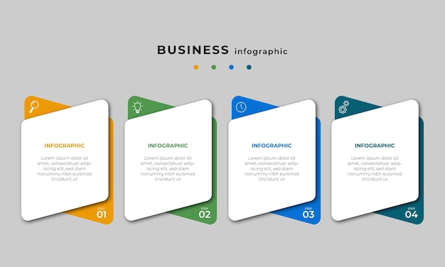 Steps timeline infographic design template