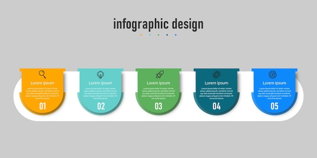 Steps timeline infographics design template