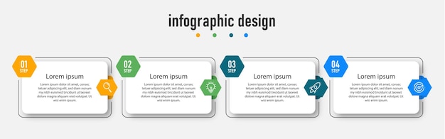 Steps timeline infographics design template