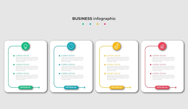 Modello di progettazione di infografica timeline di passaggi