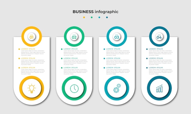 Steps Timeline Infographics Design Template