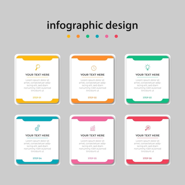 Steps timeline infographics design template